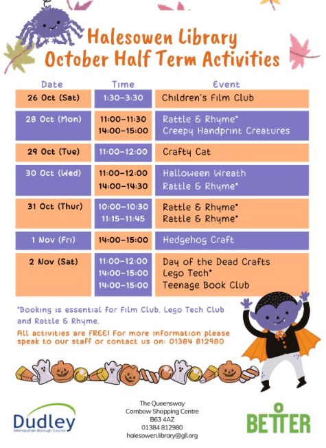 Halesowen Library - Children's Half Term Activities